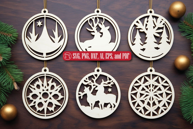 Laser Cut Christmas Ornament SVG Bundle SVG MD JOYNAL ABDIN 