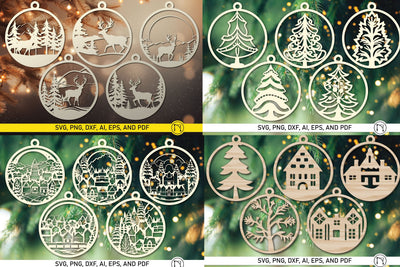 Laser Cut Christmas Ornament SVG Bundle SVG MD JOYNAL ABDIN 