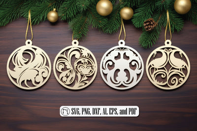 Laser Cut Christmas Ornament SVG Bundle SVG MD JOYNAL ABDIN 