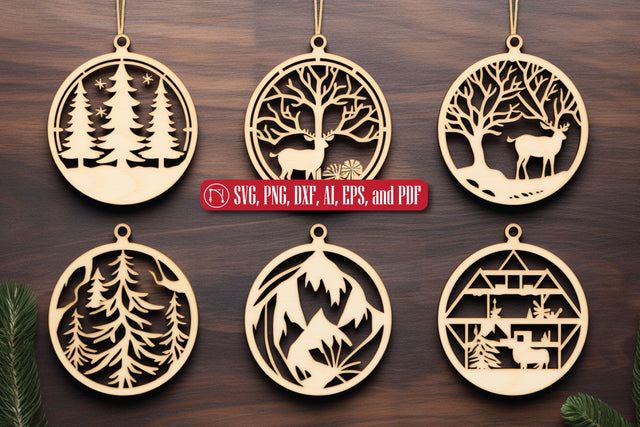 Laser Cut Christmas Ornament SVG Bundle SVG MD JOYNAL ABDIN 