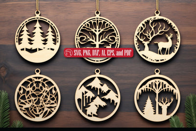 Laser Cut Christmas Ornament SVG Bundle SVG MD JOYNAL ABDIN 