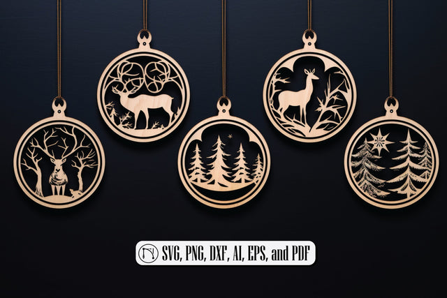 Laser Cut Christmas Ornament SVG Bundle SVG MD JOYNAL ABDIN 