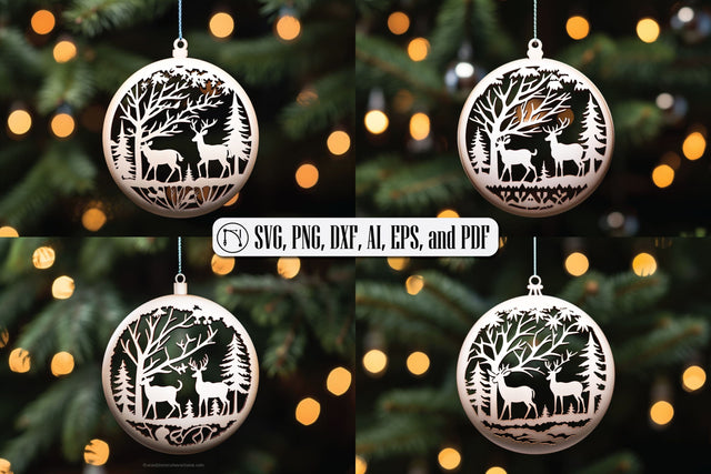 Laser Cut Christmas Ornament SVG Bundle SVG MD JOYNAL ABDIN 