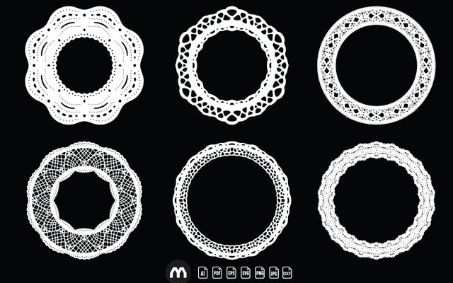 Laser-Cut Circle Round Coaster SVG Mega Bundle SVG naemmiah021 