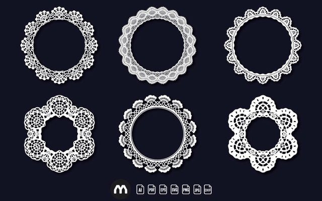 Laser Cut Decor lovely Oute Circle Bundle SVG SVG naemmiah021 
