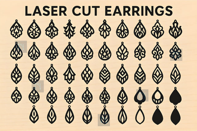 Laser Cut Earrings SVG Bundle SVG MD JOYNAL ABDIN 