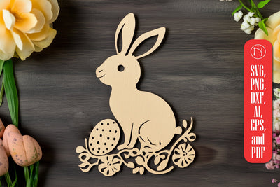 Laser Cut Easter Bunny SVG Cut File SVG MD JOYNAL ABDIN 