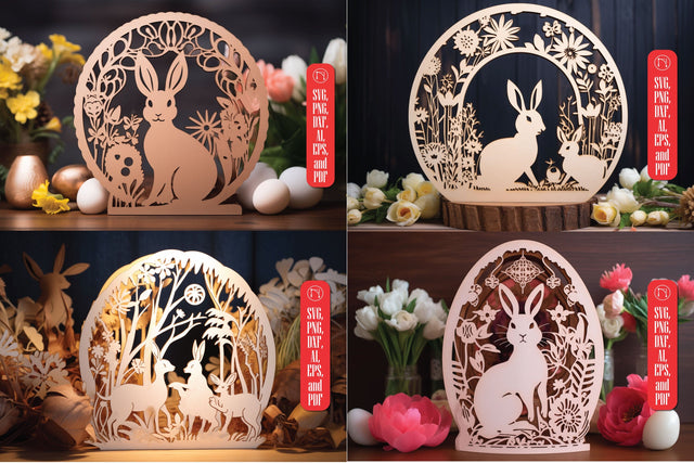 Laser Cut Easter Stand Decor SVG Bundle SVG MD JOYNAL ABDIN 