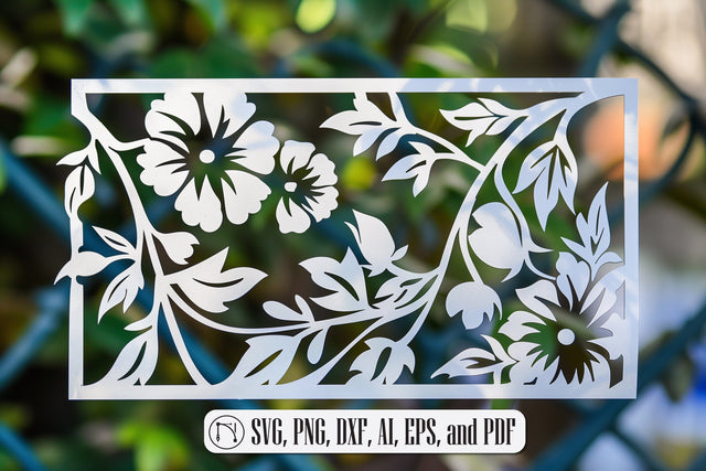 Laser cut floral panel SVG cut file SVG MD JOYNAL ABDIN 