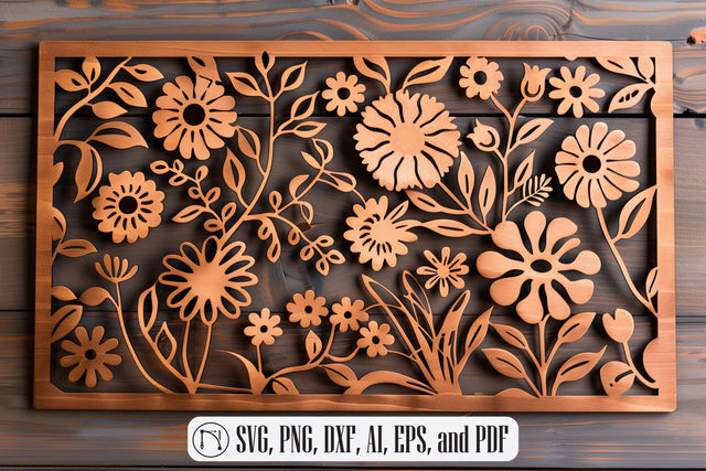 Laser cut floral panel SVG cut file SVG MD JOYNAL ABDIN 