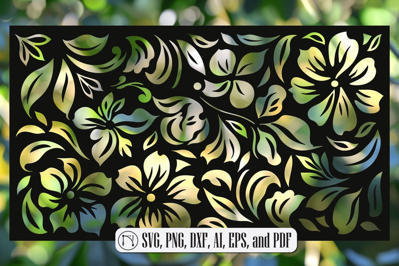 Laser cut floral panel SVG cut file SVG MD JOYNAL ABDIN 