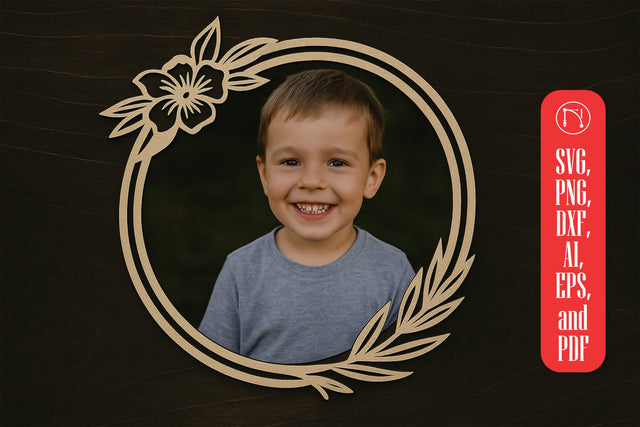 Laser Cut Floral Photo Frame SVG SVG MD JOYNAL ABDIN 