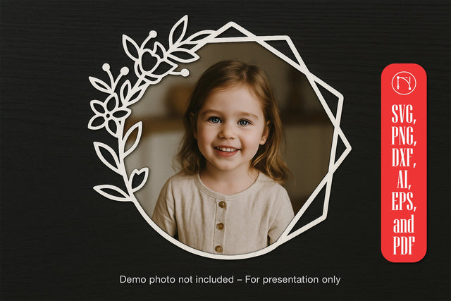 Laser Cut Floral Photo Frame SVG SVG MD JOYNAL ABDIN 