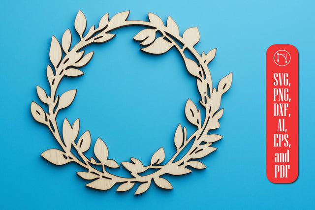 Laser-cut Floral Wreath SVG Cut File SVG MD JOYNAL ABDIN 