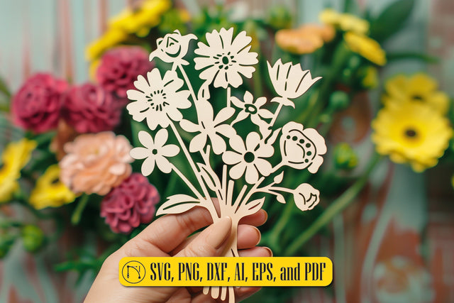 Laser Cut Flower Bouquet SVG cut file SVG MD JOYNAL ABDIN 