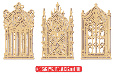Laser Cut Gothic Window SVG Bundle SVG MD JOYNAL ABDIN 