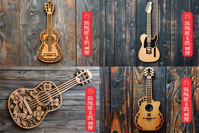 Laser Cut Guitar SVG cut file Bundle SVG MD JOYNAL ABDIN 
