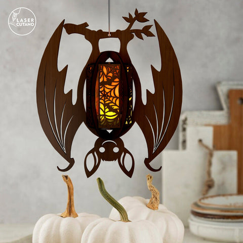 Laser Cut Halloween Bat Candlestick / Tealight Holder Set (2 Designs) - 3mm Material SVG LaserCutano 