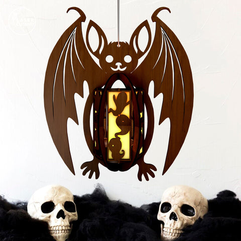 Laser Cut Halloween Bat Candlestick / Tealight Holder Set (2 Designs) - 3mm Material SVG LaserCutano 