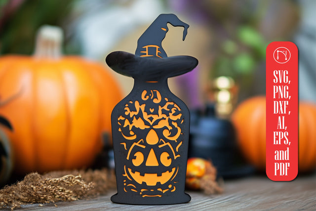laser cut Halloween Bottle cut file SVG MD JOYNAL ABDIN 