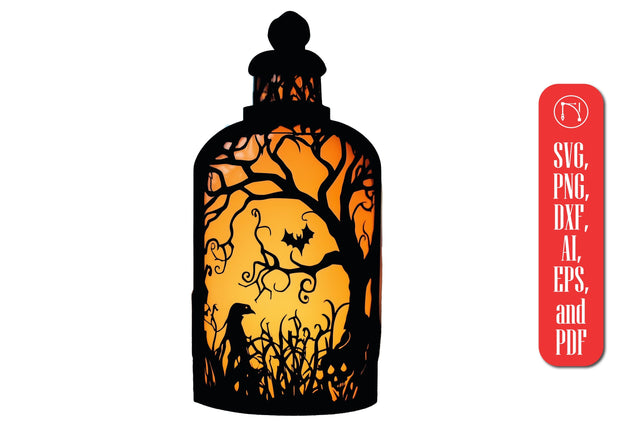 laser cut Halloween Bottle cut file SVG MD JOYNAL ABDIN 