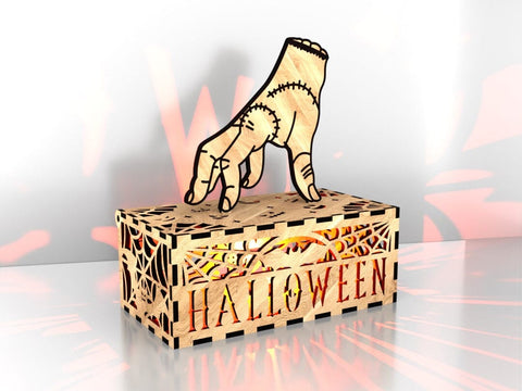 Laser Cut Halloween Hand Lantern SVG File - Spooky Night Light & Centerpiece SVG LaserCutano 