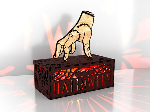 Laser Cut Halloween Hand Lantern SVG File - Spooky Night Light & Centerpiece SVG LaserCutano 
