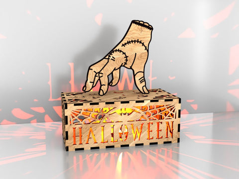 Laser Cut Halloween Hand Lantern SVG File - Spooky Night Light & Centerpiece SVG LaserCutano 