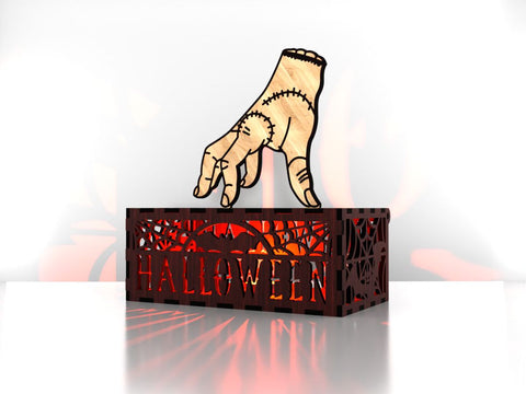 Laser Cut Halloween Hand Lantern SVG File - Spooky Night Light & Centerpiece SVG LaserCutano 