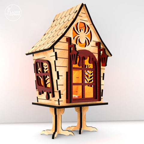 Laser Cut Halloween Lantern Set (3 Designs) - Witch's Hut & Spooky Decor SVG LaserCutano 