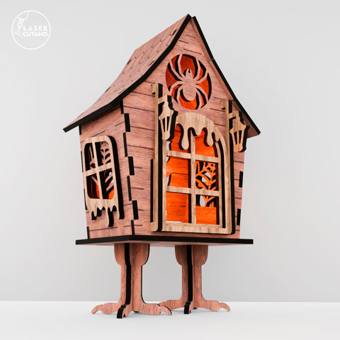 Laser Cut Halloween Lantern Set (3 Designs) - Witch's Hut & Spooky Decor SVG LaserCutano 