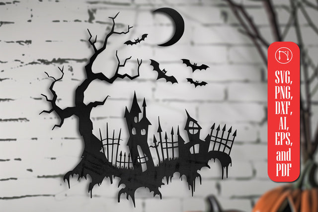 laser cut Halloween wall decor SVG cut file SVG MD JOYNAL ABDIN 