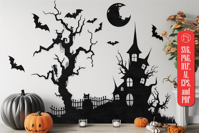 laser cut Halloween wall decor SVG cut file SVG MD JOYNAL ABDIN 
