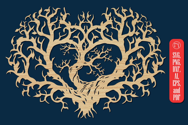 Laser Cut Heart with Tree SVG design SVG MD JOYNAL ABDIN 
