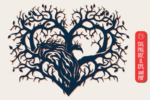 Laser Cut Heart with Tree SVG design SVG MD JOYNAL ABDIN 