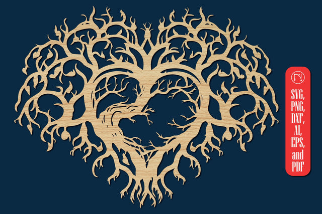 Laser Cut Heart with Tree SVG design SVG MD JOYNAL ABDIN 
