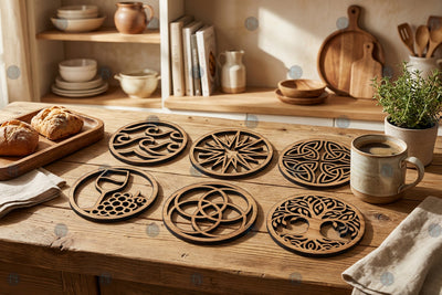 Laser Cut Kitchen Coaster SVG Bundle SVG MD JOYNAL ABDIN 