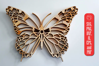 Laser Cut Layer Butterfly Wall Decor SVG SVG MD JOYNAL ABDIN 