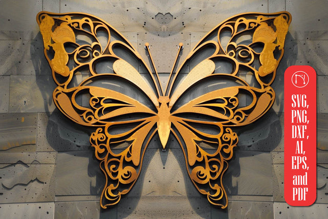 Laser Cut Layer Butterfly Wall Decor SVG SVG MD JOYNAL ABDIN 