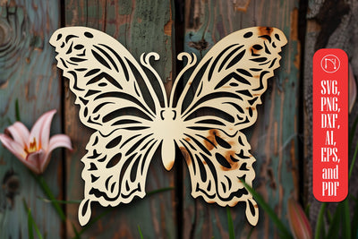 Laser Cut Lily Butterfly SVG Cut File SVG MD JOYNAL ABDIN 