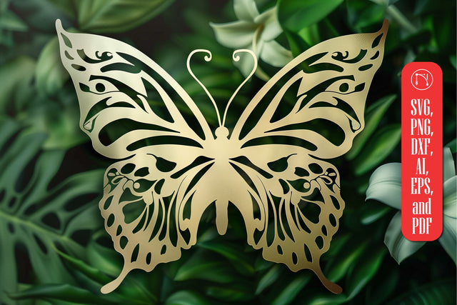 Laser Cut Lily Butterfly SVG Cut File SVG MD JOYNAL ABDIN 