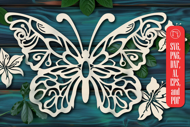 Laser Cut Lily Butterfly SVG Cut File SVG MD JOYNAL ABDIN 