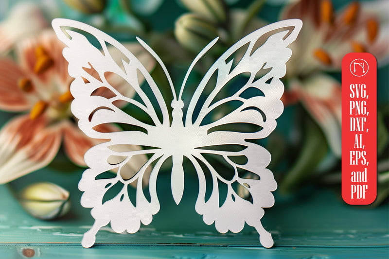 Laser Cut Lily Butterfly SVG Cut File SVG MD JOYNAL ABDIN 
