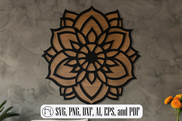 Laser Cut Mandala Flower SVG Cut File SVG MD JOYNAL ABDIN 