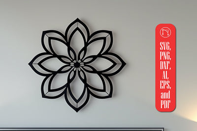Laser Cut Mandala Flower SVG Cut File SVG MD JOYNAL ABDIN 