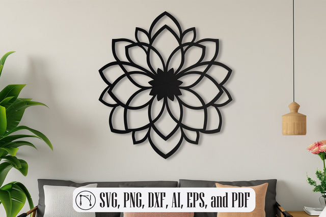 Laser Cut Mandala Flower SVG Cut File SVG MD JOYNAL ABDIN 