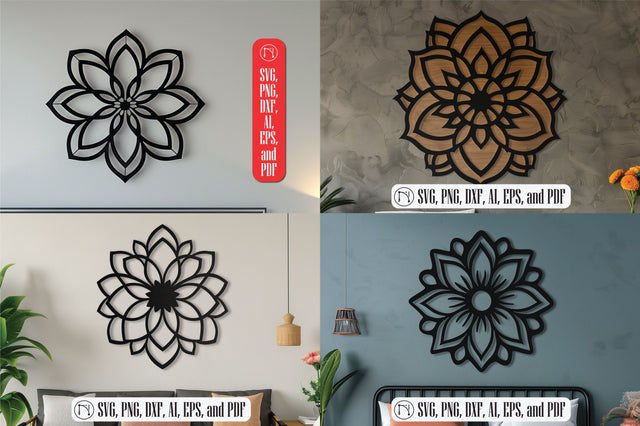 Laser Cut Mandala Flower SVG Cut File SVG MD JOYNAL ABDIN 