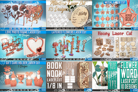 Laser Cut Mega Bundle SVG | 400 designs | Teacher Laser SVG | Mother's Day | Father SVG Fly Design 