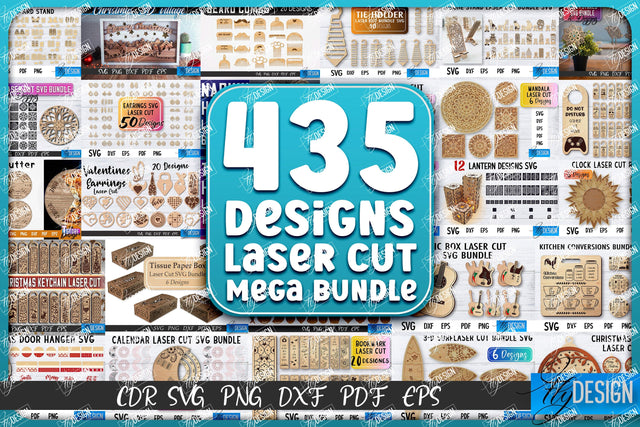Laser Cut Mega Bundle SVG | CNC Files | Engraving SVG | 435 Designs | Home Decor SVG Fly Design 