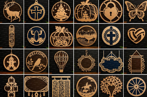 Laser Cut Mega SVG Bundle,Laser Cut Wall Art SVG,PNG,EPS,DXF & PDF FILES,cnc svg , wooden ornament SVG BUNDLE SVG Regulrcrative 